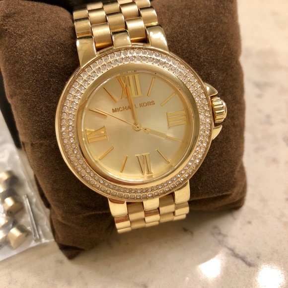 Michael Kors Lucy MK3185 Gold Watch with Crystal main image 6